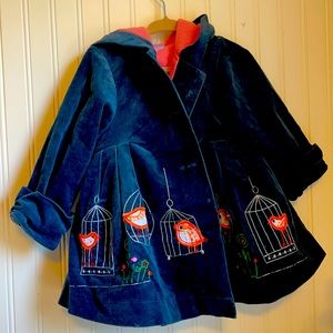 Girls fleece lined corduroy jacket